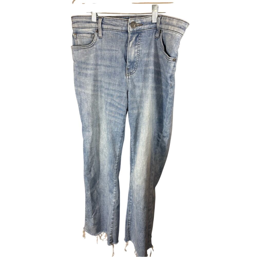 Kut from the Kloth light wash jeans Kelsey Fab Ab Ankle Flare Women Size 8